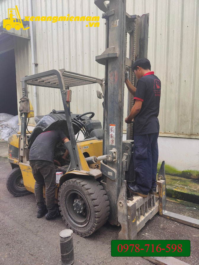 Bảo dưỡng bảo trì xe nâng tại cụm công nghiệp Hoà Hội, huyện Châu Thành, tỉnh Tây Ninh