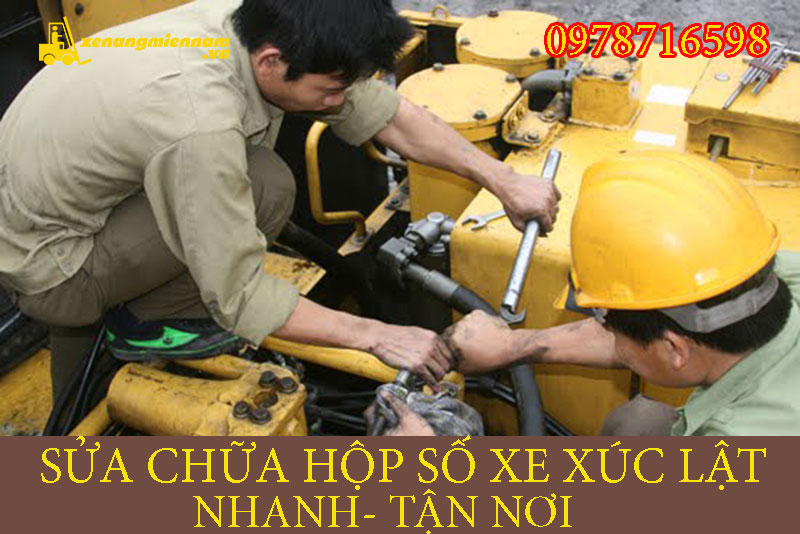 sua chua hop so xe xuc lat