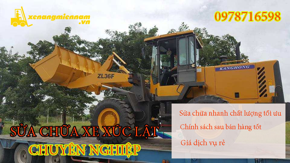 sua xe xuc lat tai tien giang